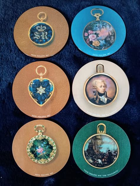 patek philippe coasters|Extremely Rare (6) Musee Patek Philippe Les Collection d'Art .